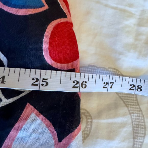 NWT Black w Retro Red Pink Floral Print Beach Cover Up Dress - Picture 5 of 6